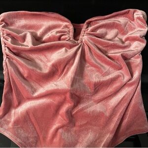 Velour Plunge Bodysuit